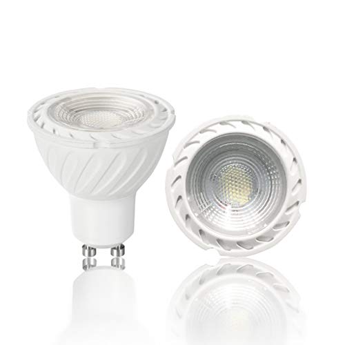 VARICART GU10 LED COB Bombilla Color Blanco Frío 6000K, 6W MR16 Ángulo Haz 60º, Equiv. Halógeno 50W 500lm No-Regulable, Lámpara Foco Tradicional para Iluminación de Techo (Pack de 4)