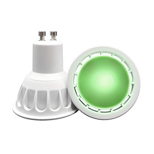VARICART GU10 LED COB Bombilla Color Verde, 6W MR16 60° Ángulo Haz, 50W Halógeno Equiv. 500lm, Luz Especial Ambiental Decorativa Iluminación Fiesta (Pack de 4)