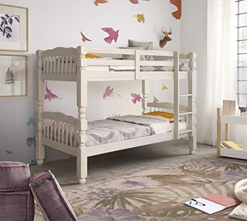 Venprodin LITERA TORNEADA Juvenil DE Madera Maciza, Color: Blanca, 90X190 + COLCHONES VISCOELÁSTICOS DE 20 CM Venprodin LITERA TORNEADA Juvenil DE Madera Maciza, Color: Blanca, 90X190 + COLCHONES VISCOELÁSTICOS DE 20 CM