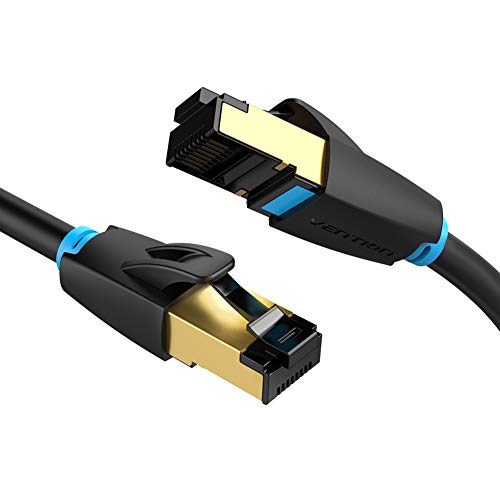 VENTION Cable Ethernet Cat 8 Network RJ45 SFTP LAN Patch Cable soporta alta velocidad 25Gbps 2000MHz para conmutador, módem, router, PC, panel de conexiones, PS4, Xbox, centro de datos y más (1,5 m)