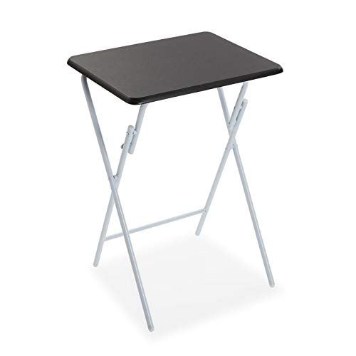 VERSA 19840102 Mesa Plegable de Cocina o terraza Lyon, Metal, Negro, 66 x 38 x 48 cm