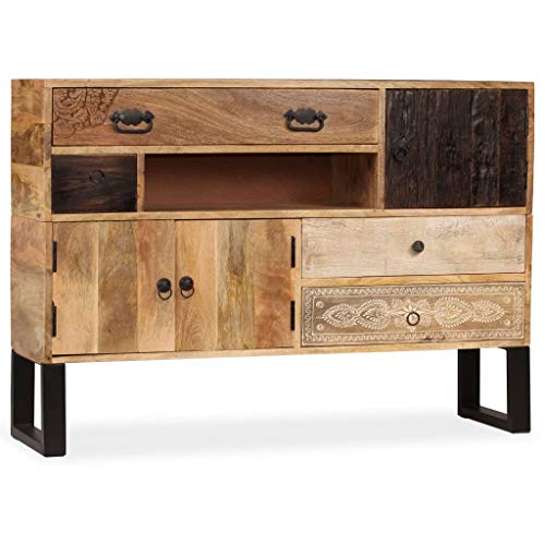 vidaXL Madera Mango Maciza Aparador Casa Hogar Mesa Salón Comedor Sala Jardín Muebles Mobiliario Buffet Bricolaje Decoración Interiores 115x30x80 cm vidaXL Madera Mango Maciza Aparador Casa Hogar Mesa Salón Comedor Sala Jardín Muebles Mobiliario Buffet Bricolaje Decoración Interiores 115x30x80 cm