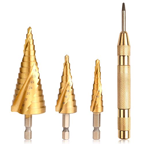 WATSABRO Broca helicoidal HSS Broca helicoidal de espiga hexagonal HSS Juego de brocas escalonadas 4-12mm / 4-20mm / 4-32mm para metal madera plástico Acero inoxidable WATSABRO Broca helicoidal HSS Broca helicoidal de espiga hexagonal HSS Juego de brocas escalonadas 4-12mm / 4-20mm / 4-32mm para metal madera plástico Acero inoxidable