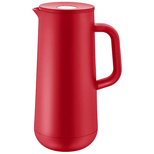 WMF – Jarra térmica (Impulse Rojo Café Té 1,0l, Altura 28,5 cm Vidrio Cierre Automático 24h fría & Caliente Regalo