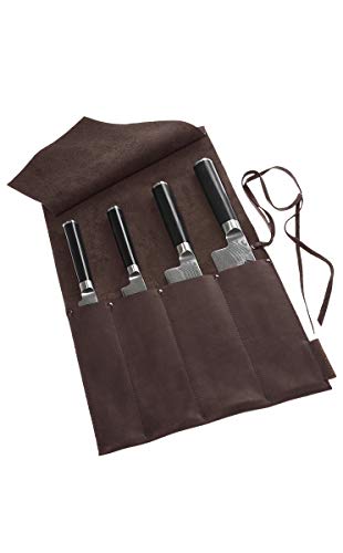 Wunschleder-Home 17A00690-02-braun-One size Bolsa para cuchillos, Cuero Verdadero, marrón