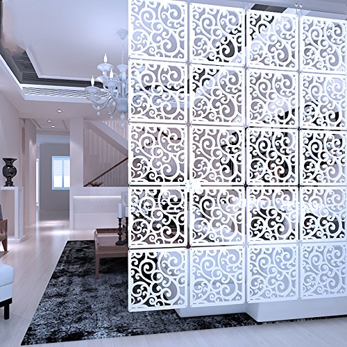 Y-Step Biombo separador de habitación colgante panel para decoración del hogar, hotel, oficina, bar (patrón C)