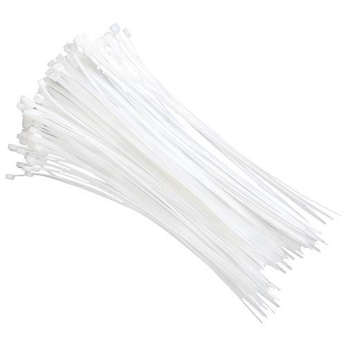 YOFASEN 100piezas Bridas Sujetacables 150mm - Blanco Ataduras de Cables - Bridas de Nylon para Cables - Organizador de Cables