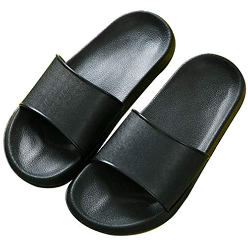 Zapatillas antideslizantes para ducha o exteriores, de resina EVA, negro, uk 3-4(heeltoe 9.4")