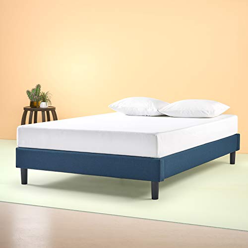 Zinus Bastidor para cama de plataforma tapizado esencial Curtis, Sin necesidad de usar un somier, Sólido soporte de listones de madera, Azul marino, Sin cabecero, 90 x 190 cm Zinus Bastidor para cama de plataforma tapizado esencial Curtis, Sin necesidad de usar un somier, Sólido soporte de listones de madera, Azul marino, Sin cabecero, 90 x 190 cm