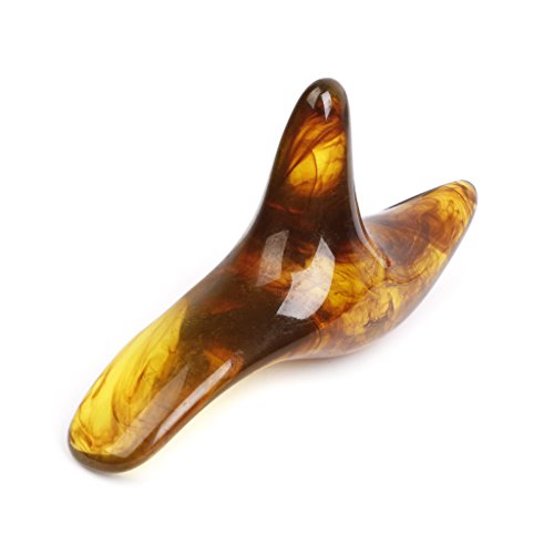 ZOUCY Amber Resin Cera Triángulo Pies de pies Masajeador Gua Sha Acupuntura Shiatsu Tool