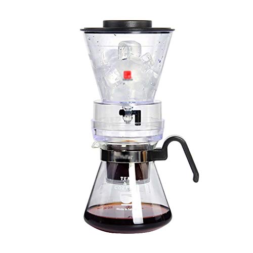 ZWWZ Manual Coffee Grinder -pour en la máquina de café Juego de café cafetera Taza de café/Filtro de la Taza de café con cafetera Fondue con extracto frío 1-4 Tazas, 600 ml HAIKE