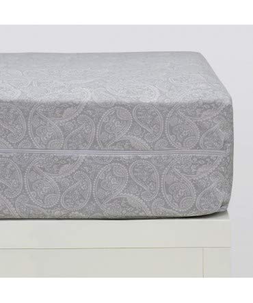 10XDIEZ Funda colchón Estampada Cashmere Gris - Medidas Protector Cama - 150x190 cm. 10XDIEZ Funda colchón Estampada Cashmere Gris - Medidas Protector Cama - 150x190 cm.
