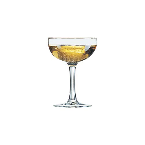 12 copas de champán de la colección Elegance de 160 ml, sin marca de llenado