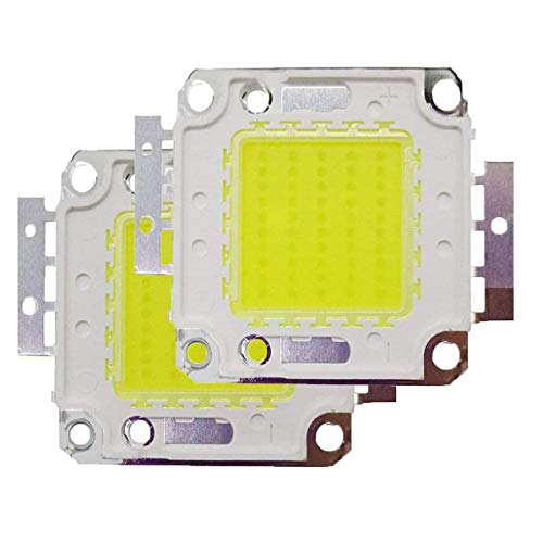 2PCS 50W LED Chip Blanco 6000K 220V COB Bombillas LED para Luz de Inundación LED, luz de Techo, Alta Potencia Lampara Ahorradora de Energia Tesfish
