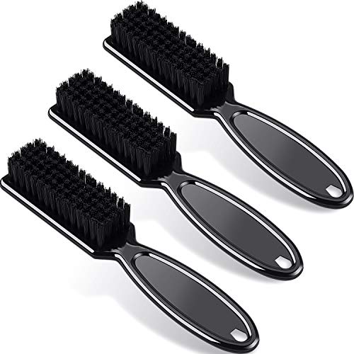 3 piezas de cuchilla Clipper cepillo de limpieza de pelo Clipper cepillo de limpieza de nylon cepillo de uñas cortador de peluquería cepillo de limpieza herramienta de cepillo de limpieza (negro)