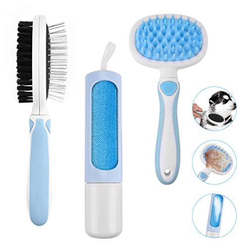 AETKFO Cepillo para Perros y Gatos, Quitapelos y Rodillos para Mascotas Cepillo de Limpieza para Pelo Largo/Corto Kit Peine Perro Autolimpiante para Masaje y Limpieza de Peine Rascador Quitapelos AETKFO Cepillo para Perros y Gatos, Quitapelos y Rodillos para Mascotas Cepillo de Limpieza para Pelo Largo/Corto Kit Peine Perro Autolimpiante para Masaje y Limpieza de Peine Rascador Quitapelos