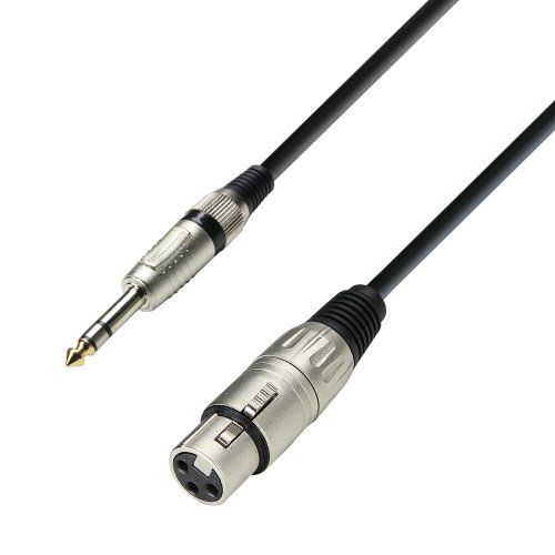 ah Cables K3BFV0600 - Cable para micrófono XLR a jack (6.3 mm, estéreo, macho/hembra, 6 m)