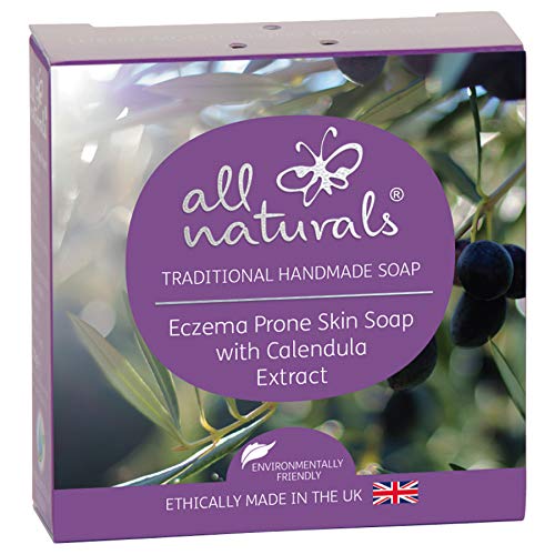 All Naturals, Barra de jabón para piel sensible, orgánica, caléndula puro grado terapéutico extractos de 100 g, regalos, regalos