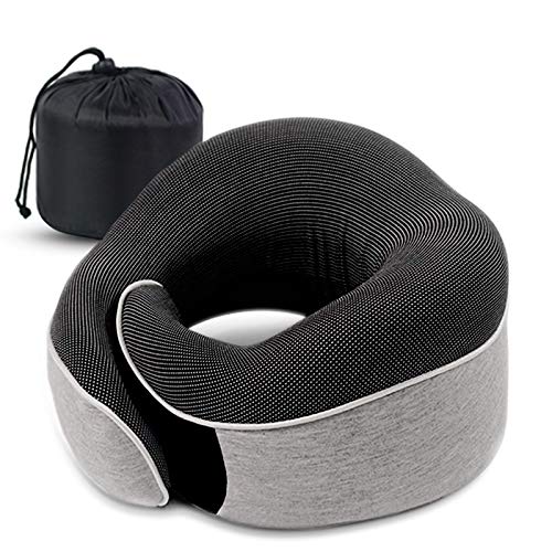 Almohada de Viaje, Vemingo Almohada de Cuello de Espuma de Memoria 100% Pura, cojín de Transporte aéreo contra el Polvo, Transpirable, Lavable, para Viajes, hogar y Oficina (Gris) Almohada de Viaje, Vemingo Almohada de Cuello de Espuma de Memoria 100% Pura, cojín de Transporte aéreo contra el Polvo, Transpirable, Lavable, para Viajes, hogar y Oficina (Gris)