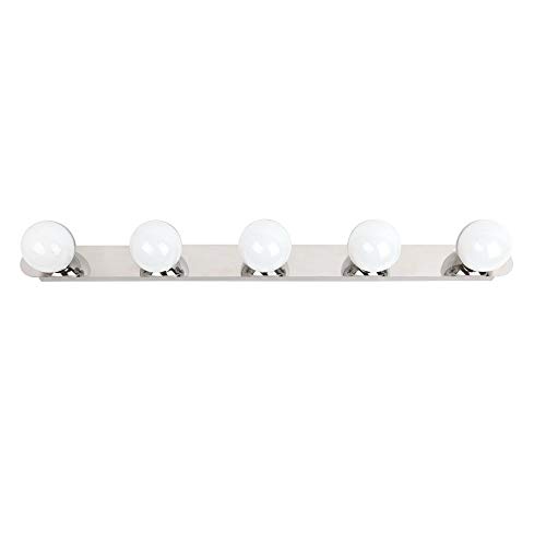Aplique LED de pared para baño, sobre espejo, camerino, cromo brillo, led 5x3W y 1500 lúmenes, estilo sencillo y elegante, tono de luz blanca neutra 4000K. Aplique LED de pared para baño, sobre espejo, camerino, cromo brillo, led 5x3W y 1500 lúmenes, estilo sencillo y elegante, tono de luz blanca neutra 4000K.