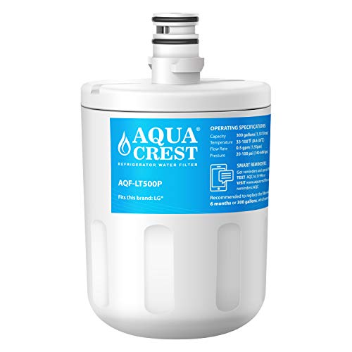AQUA CREST ADQ72910901 Filtro de Agua del Refrigerador, Compatible con ADQ72910901, ADQ72910902, LG LT500P, 5231JA2002A, GEN11042FR-08, GEN11042F-08 (1)