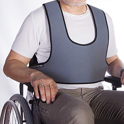 Arnés chaleco de sujeción tipo peto | para silla de ruedas, sillas y sillones de descanso | para personas con inestabilidad | talla 2 (89-178 cm)