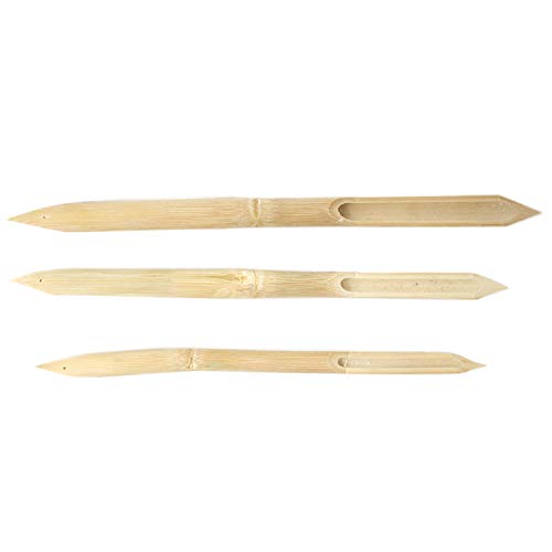 Artway - Pack de 3 plumines de caña - Bambú con dos puntas - 19,5/16,5/15,5 cm - 1 unidad