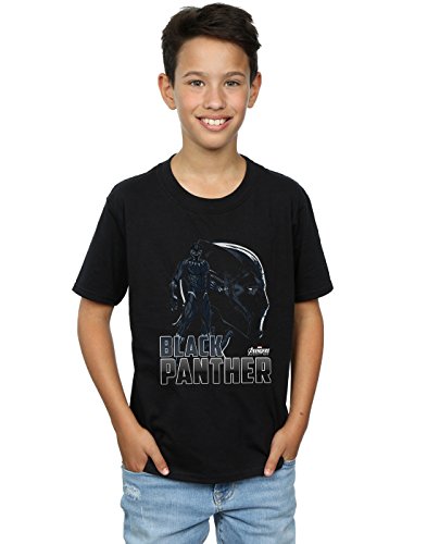 Avengers Niños Infinity War Black Panther Character Camiseta Negro 9-11 Years