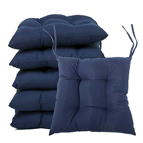 BCASE, Pack de 6 Cojines de Asiento y Silla, 38x38cm, Funda de Polyster, Relleno de Fibra, Cómodos, Resistentes, Fácil de Limpiar, para Cocina, Cuarto, Sala, Jardín, Terraza, Patio, Etc. Azul Marino BCASE, Pack de 6 Cojines de Asiento y Silla, 38x38cm, Funda de Polyster, Relleno de Fibra, Cómodos, Resistentes, Fácil de Limpiar, para Cocina, Cuarto, Sala, Jardín, Terraza, Patio, Etc. Azul Marino