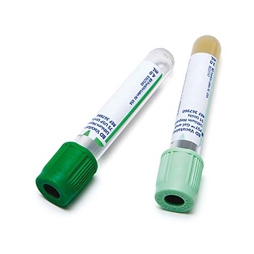 BD Medical 368815 - Vacutainer PET tubo CAT (sílice) con activador de coagulación, tapón rojo, etiqueta de papel, 6 ml, lote de 100