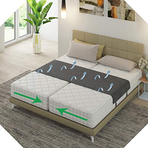 Bedbinder Deluxe – Puente Amoroso para colchones Universal, cuña para colchón Que UNE Dos colchones para una Gran Superficie de Descanso y Acaba el Deslizamiento