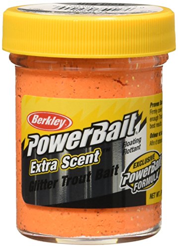 Berkley Glitter Trout Bait, Atrayente de Pesca, Naranja Fluorescente (Fluo Orange), 1 x 50 g