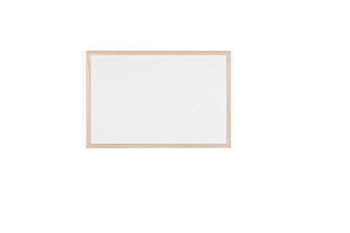 Bi-Office Budget - Pizarra blanca con marco de madera, 60 x 40 cm, no magnética
