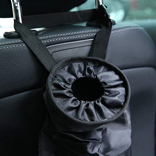 Black Car Seat Back Trash Holder Hang Litter Bag Garbage Storage Rubbish Container Oxford Cloth Car Waste Bins Cleaning Tools