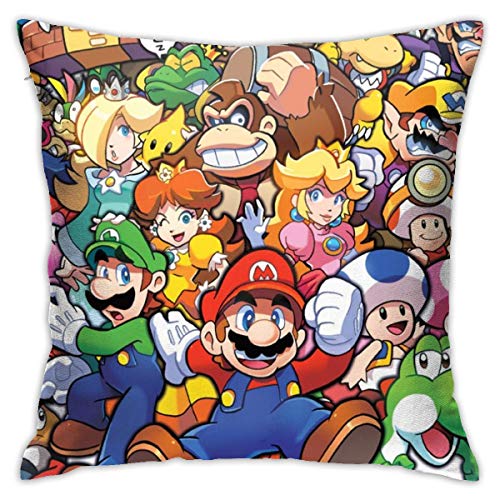 BLACKbiubiubiu The Legend of Zelda Superhero Super Mario Smash Bros, fundas de almohada decorativas de 45 x 45 cm