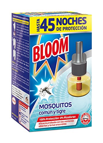 Bloom Insecticida Eléctrico Líquido, Mosquitos Común y Tigre, 18ml