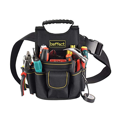 Bolsa para electricista, 20 bolsillos Cinturón para bolsa de herramientas de lona con cinturón de ajustable Herramienta para electricistas de servicio pesado Bolsa de trabajo de cintura Bolsa para electricista, 20 bolsillos Cinturón para bolsa de herramientas de lona con cinturón de ajustable Herramienta para electricistas de servicio pesado Bolsa de trabajo de cintura