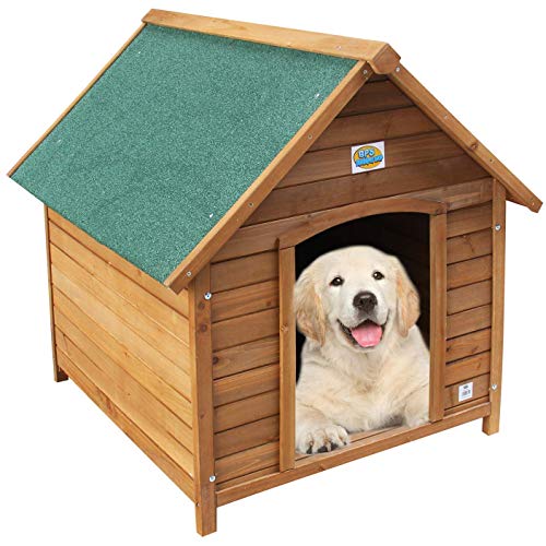 BPS Caseta de Madera Casa para Perros Mascotas con Capa Superior Impermeable Tamaño S/M/L (S: 72 * 63 * 68 cm) BPS-1353