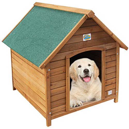 BPS Caseta de Madera Casa para Perros Mascotas con Capa Superior Impermeable Tamaño S/M/L (S: 72 * 63 * 68 cm) BPS-1353 BPS Caseta de Madera Casa para Perros Mascotas con Capa Superior Impermeable Tamaño S/M/L (S: 72 * 63 * 68 cm) BPS-1353
