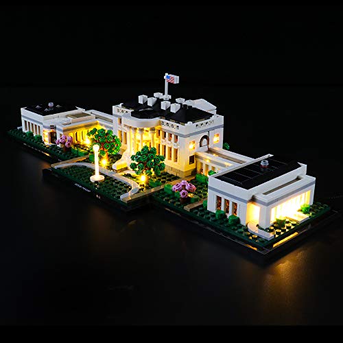 BRIKSMAX Kit de Iluminación Led para Lego Architecture La Casa Blanca,Compatible con Ladrillos de Construcción Lego Modelo 21054, Juego de Legos no Incluido