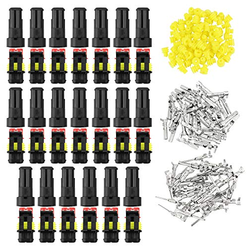 BUZIFU 20pcs Conectores Electricos Impermeable, Clavijas Electricas Macho Hembra, Ideal para Cualquier Tipo de Conexión en Moto, Coche, Camión, Triciclo y Barco BUZIFU 20pcs Conectores Electricos Impermeable, Clavijas Electricas Macho Hembra, Ideal para Cualquier Tipo de Conexión en Moto, Coche, Camión, Triciclo y Barco