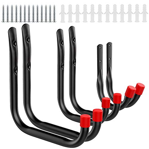 BUZIFU Ganchos para Colgadores de Garaje, 6 unids Soportes Ganchos Universales de Pared de Gran Tamaño con Tornillos, para Colgar Cualquier Cosa que Quieras, Cocina/Trastero/Garaje/Baño/Jardín(S/M/L) BUZIFU Ganchos para Colgadores de Garaje, 6 unids Soportes Ganchos Universales de Pared de Gran Tamaño con Tornillos, para Colgar Cualquier Cosa que Quieras, Cocina/Trastero/Garaje/Baño/Jardín(S/M/L)