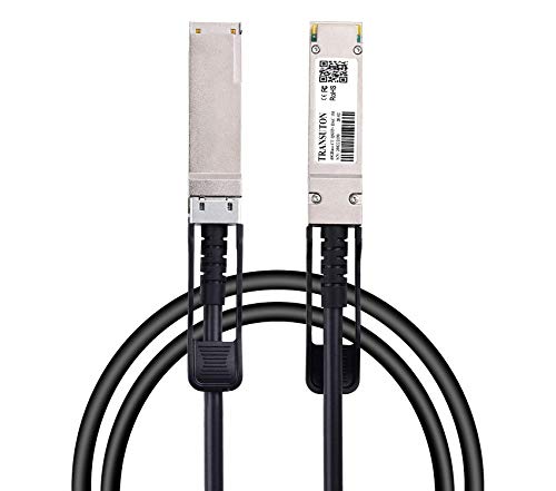 Cable pasivo QSFP+ DAC de 40 G – Cable pasivo de cobre Twinax QSFP+ de conexión directa 40GBASE-CR4 para Dell Force10 CBL-QSFP-40GE-PASS-1M, QSFP+ a QSFP+ Twinax, 1 metro (3.2 pies)