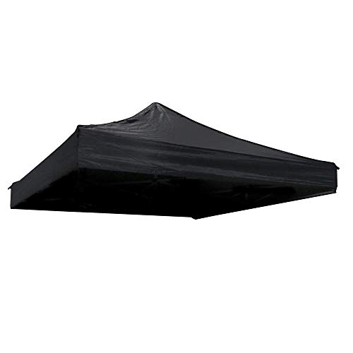 Cablematic - Lona de techo para carpa plegable de 250x250cm negra