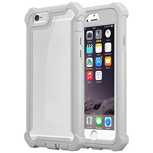 Cadorabo Funda para Apple iPhone 6 / iPhone 6S en Gris Abedul -2-en-1 Cubierta con Borde Silicona TPU y Espalda Acrílico - Case Cover Carcasa Protectora Ligera