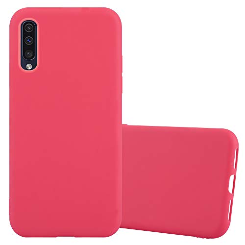 Cadorabo Funda para Samsung Galaxy A50 en Candy Rojo - Cubierta Proteccíon de Silicona TPU Delgada e Flexible con Antichoque - Gel Case Cover Carcasa Ligera