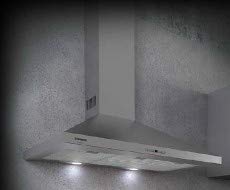 CAMPANA NODOR SCALA 90 INOX DECORATIVA PIRAMIDAL 740 M3 LUCES LED (5 A)