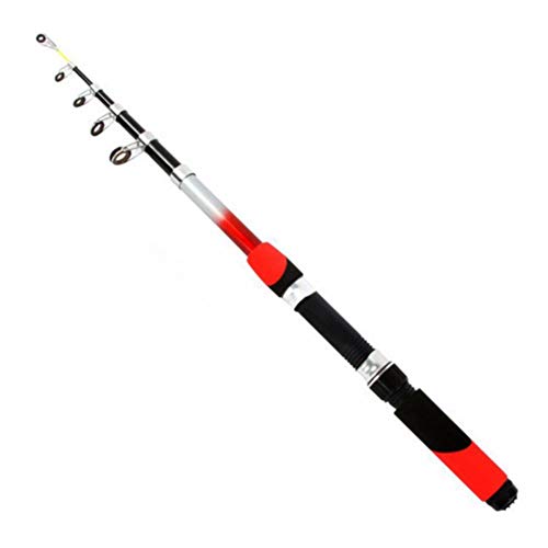Caña de pescar telescópica portátil de fibra de vidrio de 1,8 m ~ 4,5 m, caña de pescar para viajes de mar, caña de pescar de 3,6 m