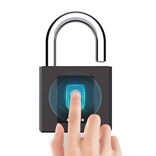 Candado de huellas dactilares, seguridad sin llave, cerradura de aplicación Bluetooth para huellas dactilares, candado recargable USB portátil antirrobo para el almacén de la tapa del pozo del sitio d Candado de huellas dactilares, seguridad sin llave, cerradura de aplicación Bluetooth para huellas dactilares, candado recargable USB portátil antirrobo para el almacén de la tapa del pozo del sitio d