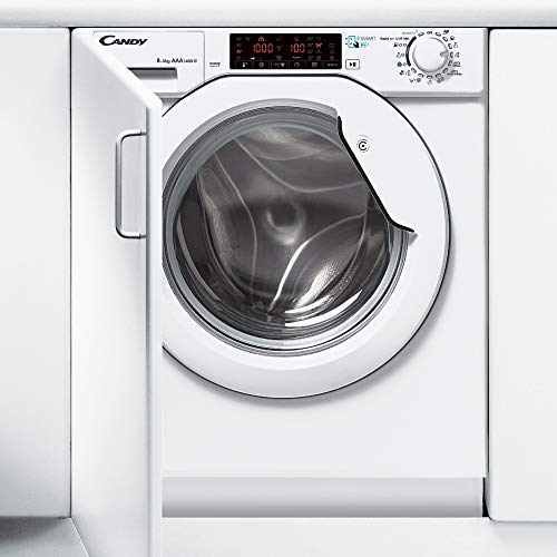Candy CBWDS 8514TH-S - Máquina de lavado con secadora (carga frontal, integrada, blanco, izquierda, botones, giratorios, Toucher, acero inoxidable) Candy CBWDS 8514TH-S - Máquina de lavado con secadora (carga frontal, integrada, blanco, izquierda, botones, giratorios, Toucher, acero inoxidable)